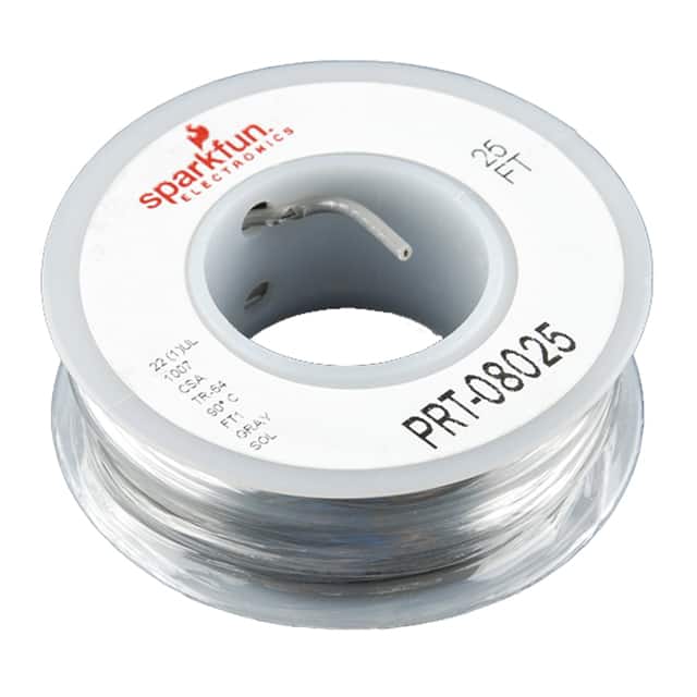 PRT-08025 HOOK-UP SOLID 22AWG GRAY 25'