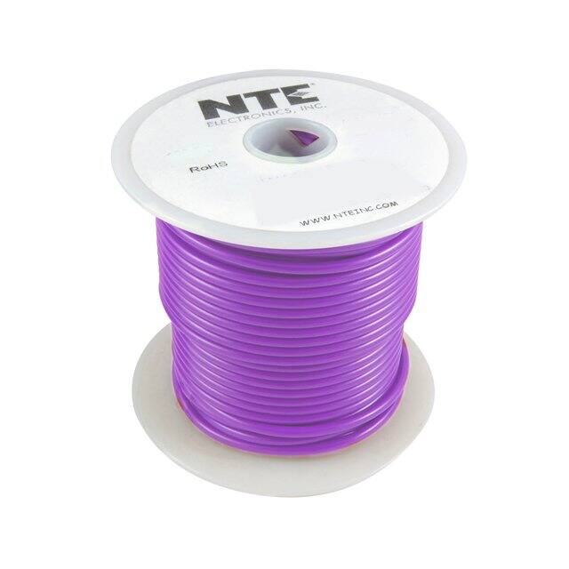 WA14-07-100 HOOK-UP 14AWG 120V VIOLET 100'