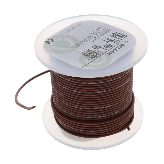39118 001100 HOOK-UP STRND 18AWG BROWN 100'