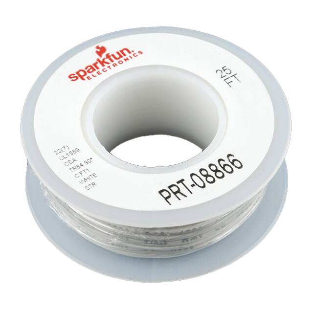 PRT-08866 HOOK-UP 22AWG WHITE 25'