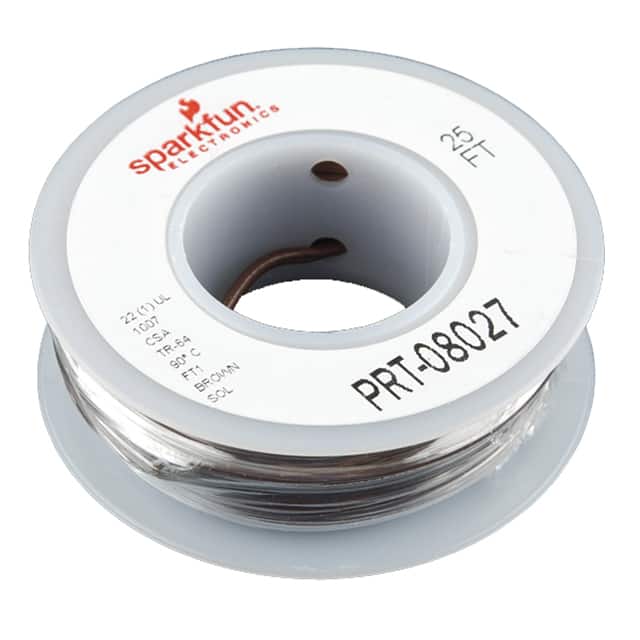 PRT-08027 HOOK-UP SOLID 22AWG BROWN 25'