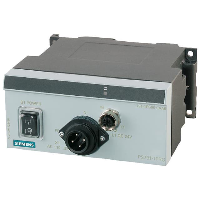 6GK57911PS000AA6 The Siemens 6GK57911PS000AA6 is an enclosed AC/DC power supply unit with 10W output power. It operates from a wide input voltage range and provides a stable 24V DC output.