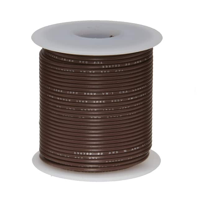 26UL1007SLDBRO25 HOOK-UP SOLID 26AWG 300V BRN 25'