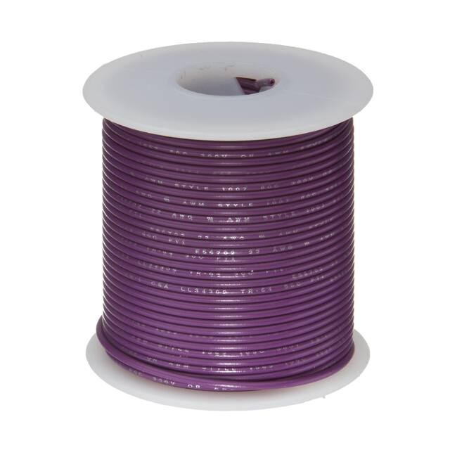 16STRVIOUL142625 HOOK-UP STRND 16AWG 60V VIO 25'