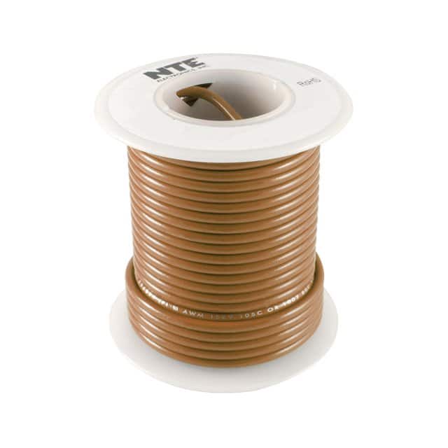 WHS18-01-100 HOOK-UP 18AWG 300V BROWN 100'