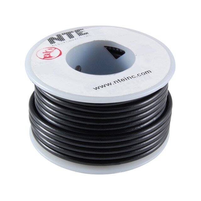 WHS26-00-500 HOOK-UP 26AWG 300V BLACK 500'