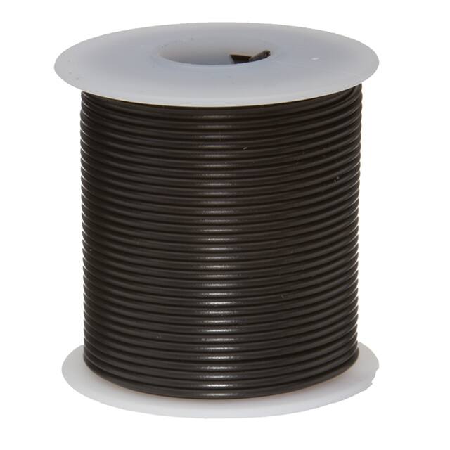 30PTFESTRBLA100 HOOK-UP STRND 30AWG BLACK 100'
