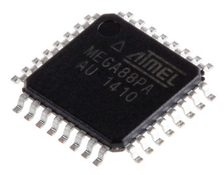 ATMEGA88PA-AU The Microchip ATMEGA88PA-AU is an 8-bit AVR microcontroller featuring 8KB of Flash memory and operating at up to 20MHz. It is housed in a 32-TQFP package.
