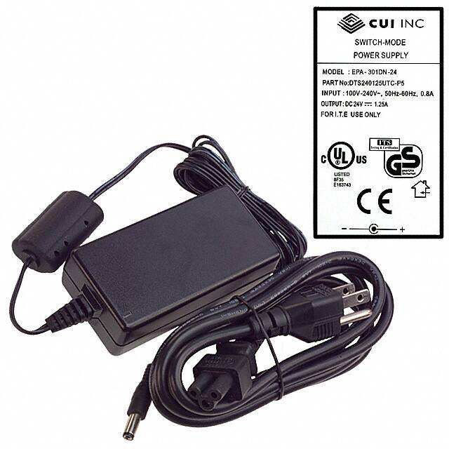 DTS240125UTC-P5P AC/DC DESKTOP ADAPTER 24V 30W
