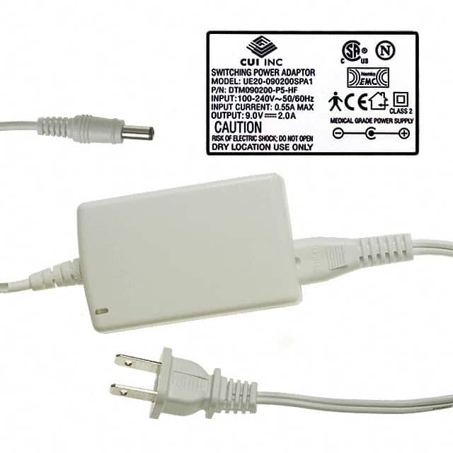 DTM090200UDC-P5-HF AC/DC DESKTOP ADAPTER 9V 18W