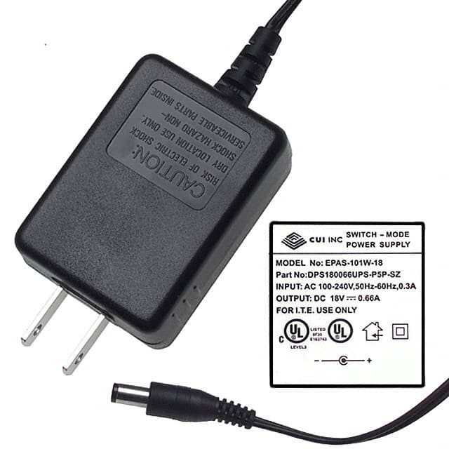 DPS180066UPS-P5P-SZ AC/DC WALL MOUNT ADAPTER 18V 12W