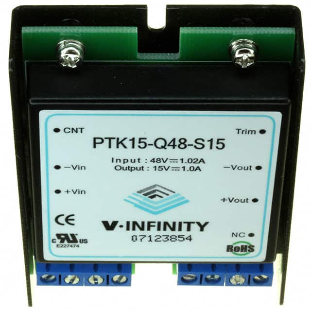 PTK15-Q48-S15-T DC/DC CONVERTER 15V 15W