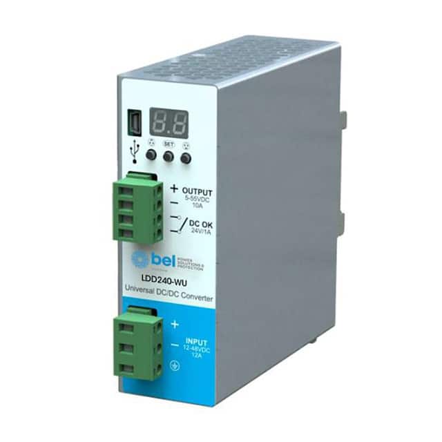 LDD240-WU DC/DC DIN RAIL SUPPLY 5-55V 240W