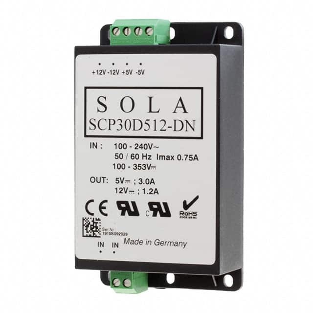 SCP30D512-DN AC/DC DIN RAIL SUPPLY 5V 12V 29W
