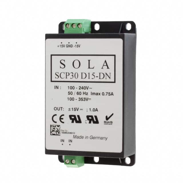 SCP30D15-DN AC/DC DIN RAIL SUPPLY +/-15V 30W