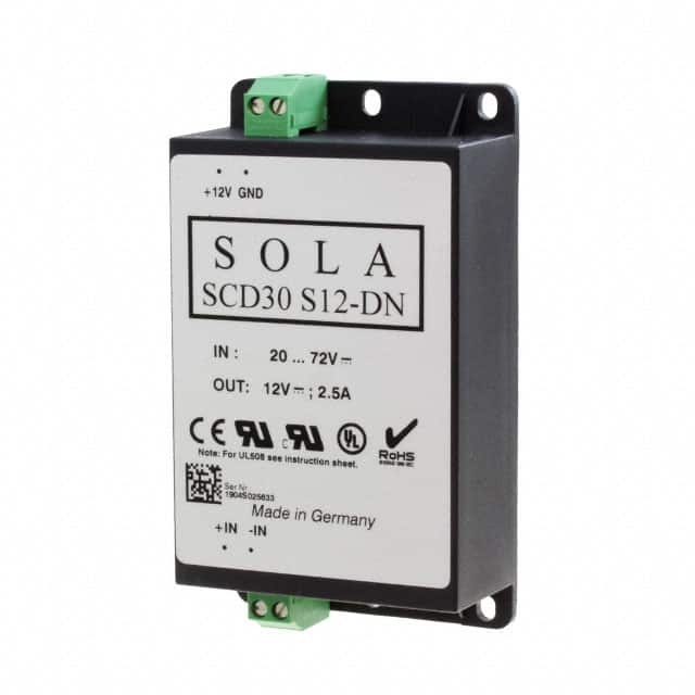 SCD30S12-DN DC/DC DIN RAIL SUPPLY 12V 30W