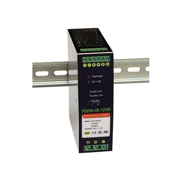 PSDIN-48-120W AC/DC DIN RAIL SUPPLY 48V 120W