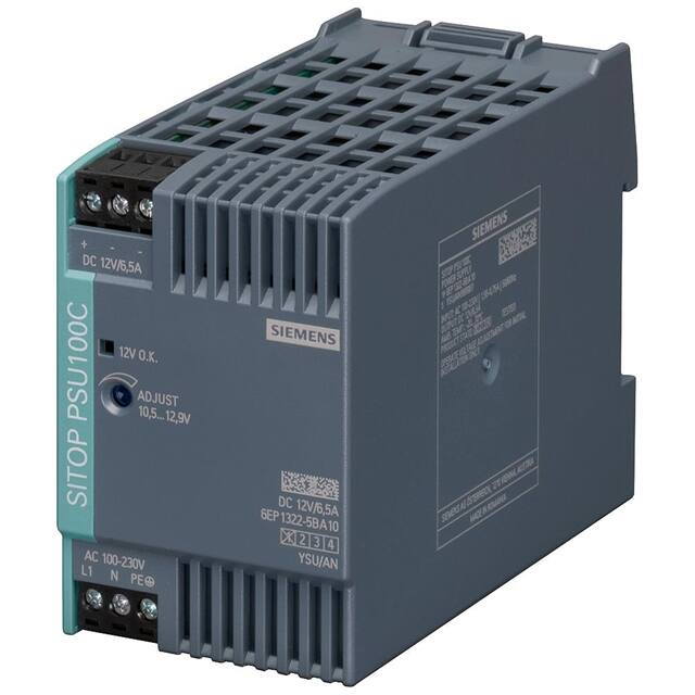 6EP13225BA10 AC/DC DIN RAIL SUPPLY 12V 78W