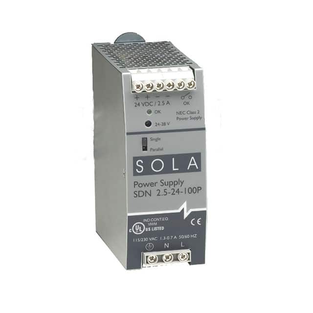 SDN2.5-24-100P AC/DC DIN RAIL SUPPLY 24V 60W