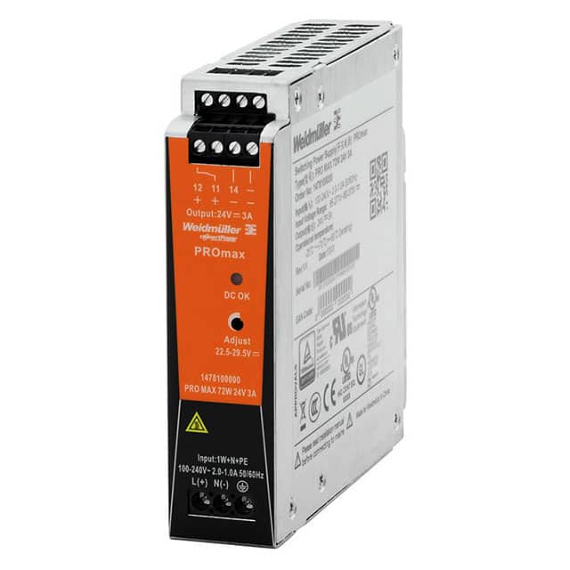 1478220000 AC/DC DIN RAIL SUPPLY 12V 72W