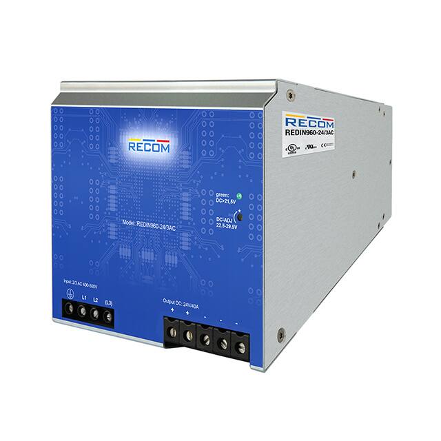 REDIN960-24/3AC AC/DC DIN RAIL SUPPLY 24V 960W