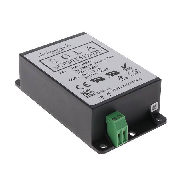 SCP30T512-DN AC/DC DIN RAIL SUP 5V +/-12V 29W