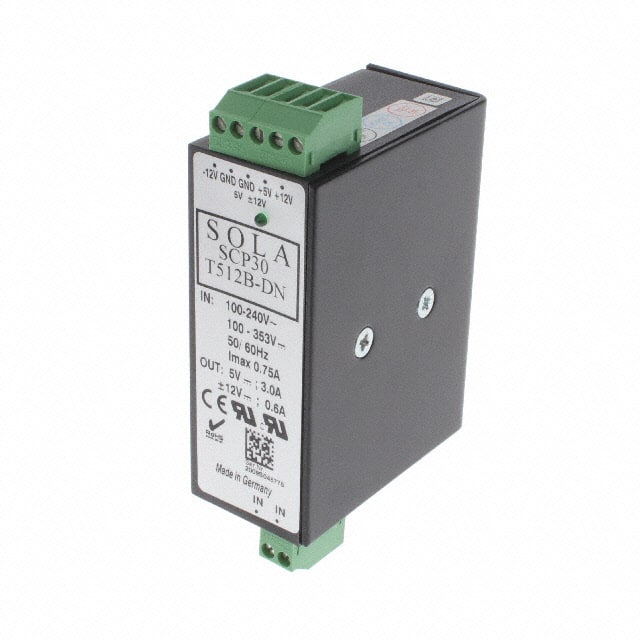 SCP30T512B-DN AC/DC DIN RAIL SUP 5V +/-12V 29W