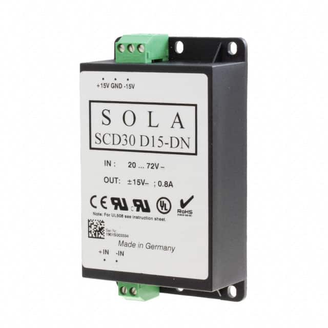 SCD30D15-DN DC/DC DIN RAIL SUPPLY +/-15V 24W