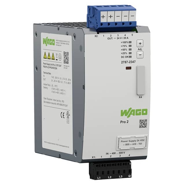 2787-2347 AC/DC DIN RAIL SUPPLY 24V 480W