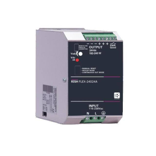 RISH FLEX 24024A AC/DC DIN RAIL SUPPLY 24V 240W