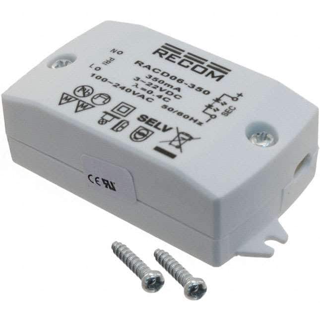 RACD06-350 LED DRIVER CC AC/DC 3-24V 350MA