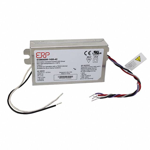 ESM060W-1400-42 LED DRIVER CC AC/DC 28-42V 1.4A