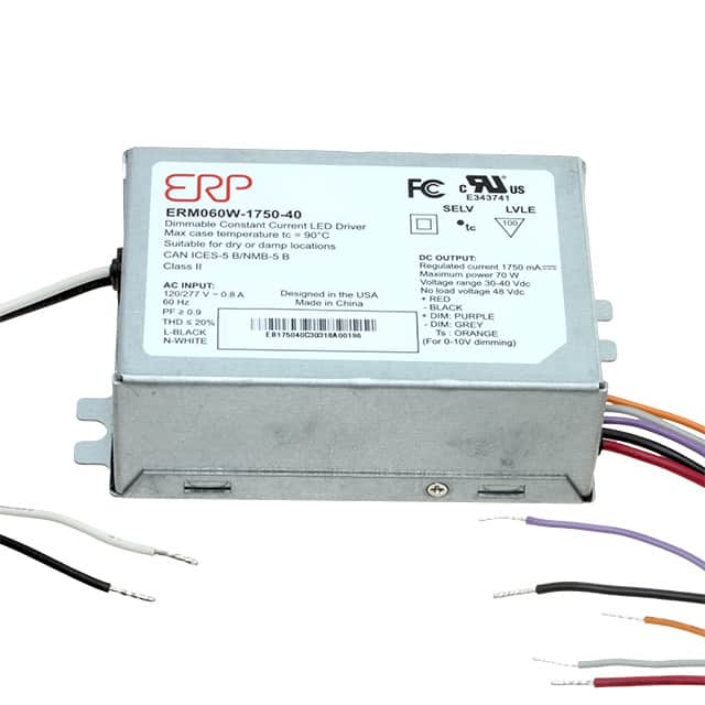 ERM060W-1750-40 LED DRIVER CC AC/DC 30-40V 1.75A