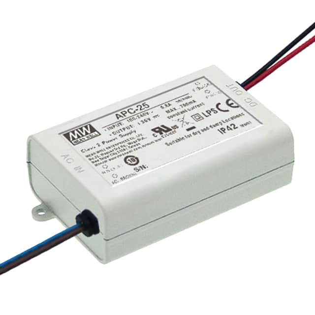 APC-25-350 LED DRVR CC AC/DC 25-70V 350MA