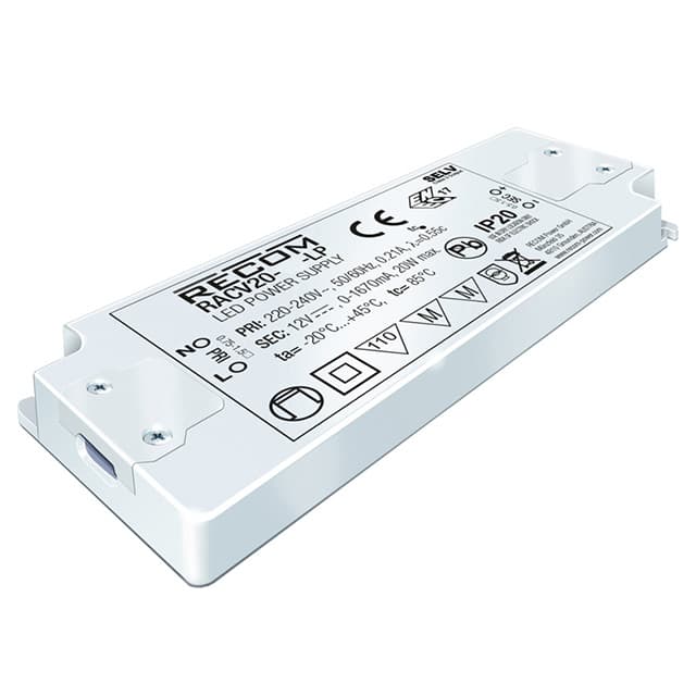 RACV20-12-LP LED DRIVER CV AC/DC 12V 1.67A