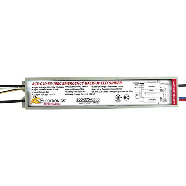 ACE-G10-55-190C 10W EMERG BACK-UP LED DR