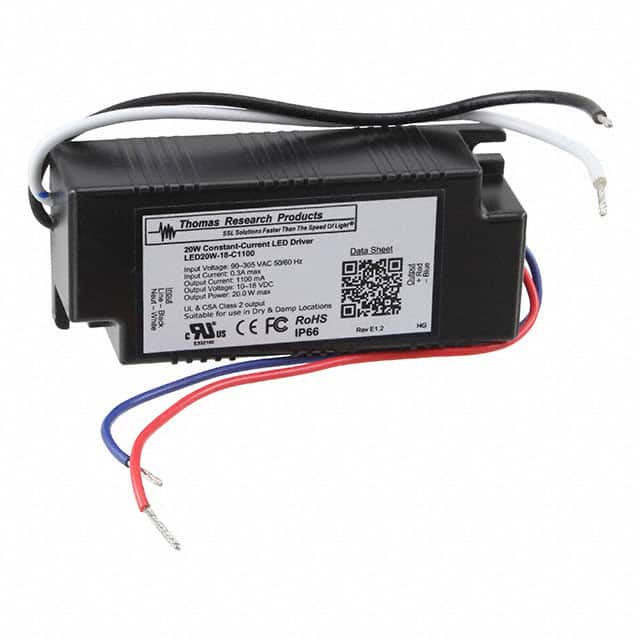 LED20W-18-C1100 LED DRIVER CC AC/DC 10-18V 1.1A