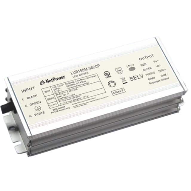 LUB150M-062CP 150W LED Driver, UL Listed