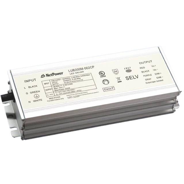 LUB200M-062CP 200W LED Driver, UL Listed