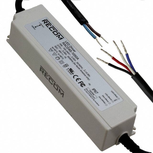 RACD45-1050A LED DRIVER CC AC/DC 33-48V 1.05A