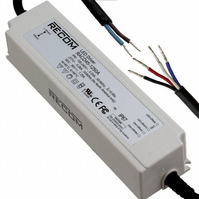 RACD45-1250A LED DRIVER CC AC/DC 24-36V 1.25A