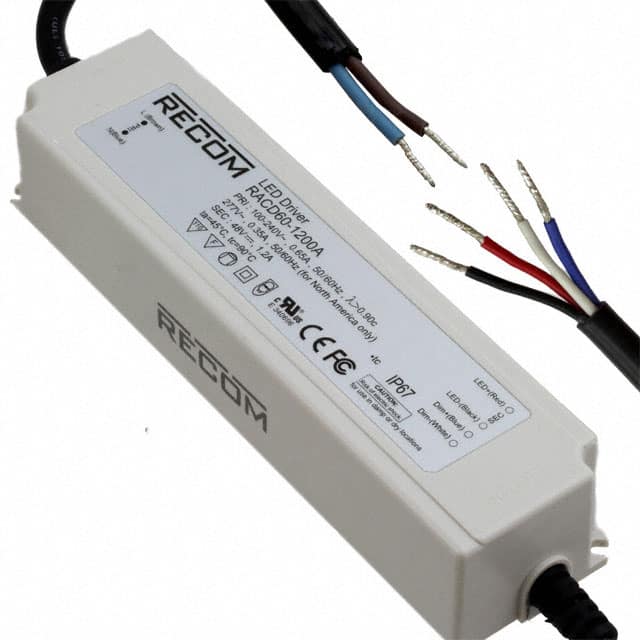 RACD60-1200A LED DRIVER CC AC/DC 33-48V 1.2A