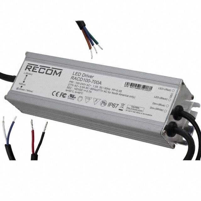 RACD100-700A LED DRIVER CC AC/DC 100-142V