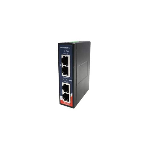 INJ-102GT++-24V INDUSTRIAL 2-PORT HIGH POWER POE