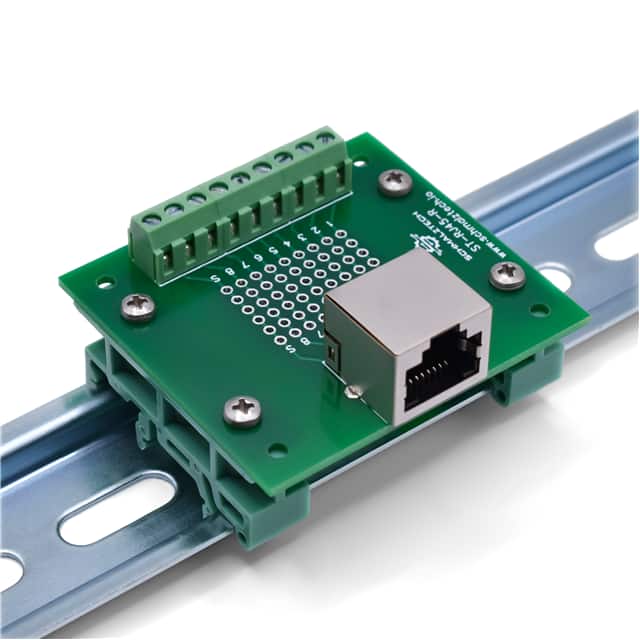 ST-RJ45-R-DIN RJ45 Breakout Board w/ DIN Clips