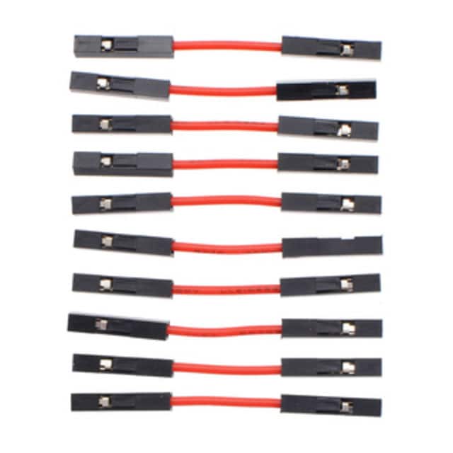 3802 JMPR WIRE 10-PACK F-F 1" RED