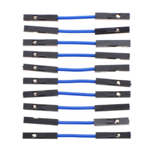 3806 JMPR WIRE 10-PACK F-F 1" BLUE