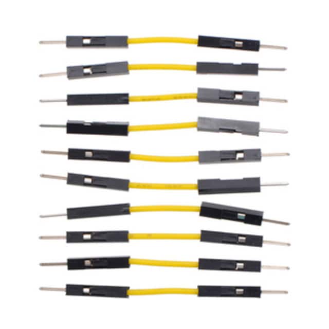 3824 JMPR WIRE 10-PACK M-M 1" YELLOW