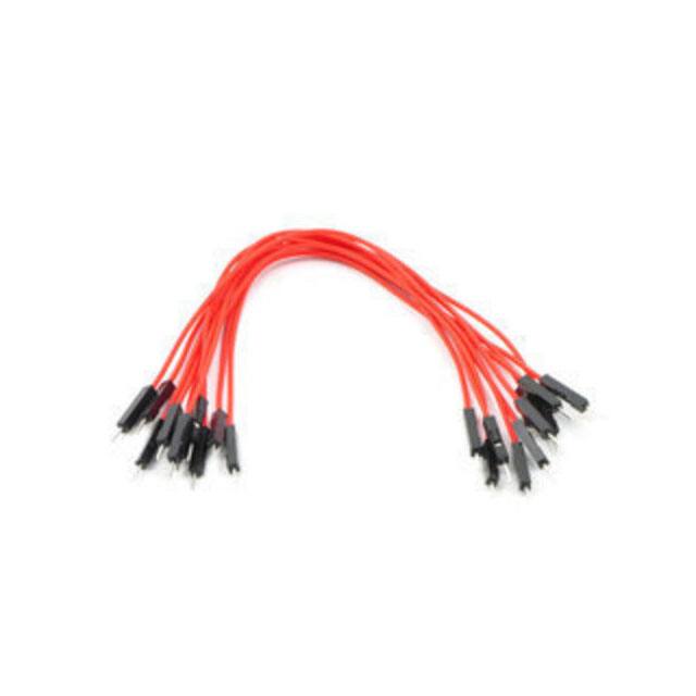 1732 JMPR WIRE 10-PACK M-M 6" RED