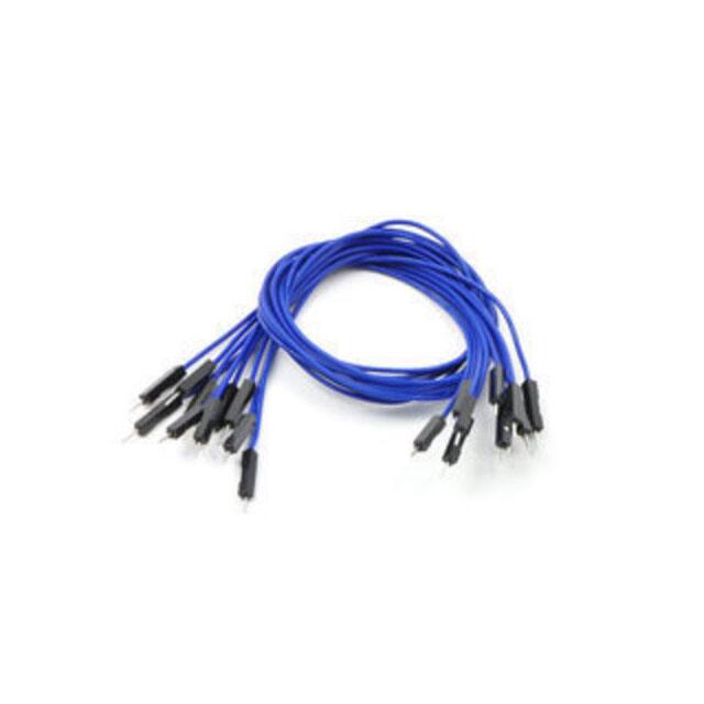 1766 JMPR WIRE 10-PACK M-M 12" BLUE
